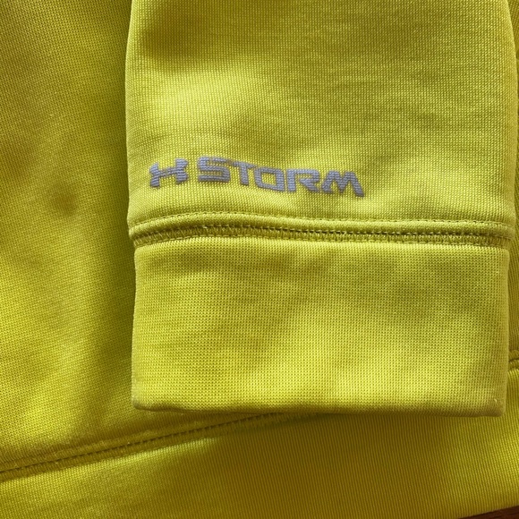 Under Armour YXL Neon yellow hoodie sweatshirt/pullover - Picture 3 of 5
